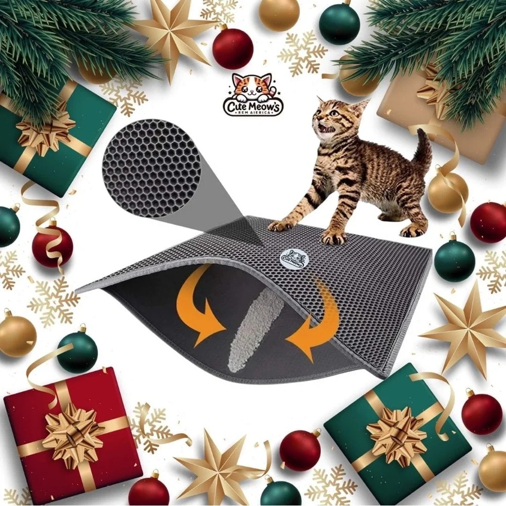 Gray Cat Litter Mat